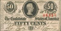 p56 from Confederate States of America: 50 Cents from 1863